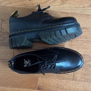 Dr. Martens Audrick 3-Eye Black Platform Shoes